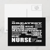 Carte Postale Cool Moderne Infirmières Amusantes : Plus grand mo (Devant / Derrière)
