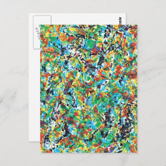 Carte Postale Cool moderne unique fleurs florales design motif (Devant / Derrière)