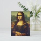 Carte Postale Cool Mona Lisa portant des lunettes Leonardo Da Vi (Debout devant)