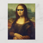 Carte Postale Cool Mona Lisa portant des lunettes Leonardo Da Vi (Devant)