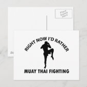 Carte Postale cool Muay thai (Devant / Derrière)