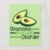 Carte Postale Cool Obsessionnel Avocado Disorder Green (Devant)