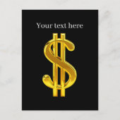 Carte Postale Cool or argent signe personnalisable (Devant)