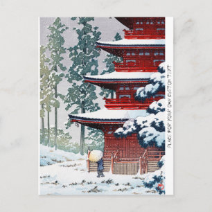 Carte Postale Cool oriental Hasui Kawase Paysage hivernal art
