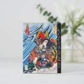 Carte Postale Cool oriental japonais légendaire Héros Samurai (Debout devant)