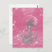 Carte Postale Cool parties scintillant argent métal brillant eff (Devant / Derrière)