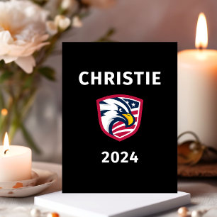 Carte Postale Cool Patriotique Chris Christie 2024 Élection Eagl