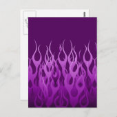 Carte Postale Cool Purple Racing Flames Design (Devant / Derrière)