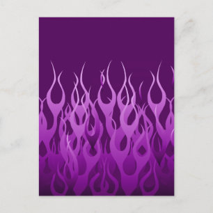 Carte Postale Cool Purple Racing Flames Design
