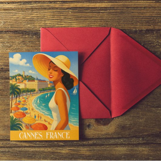 Carte Postale Cool Retro Cannes Côte d'Azur