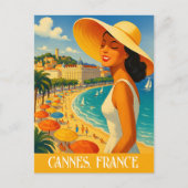 Carte Postale Cool Retro Cannes Côte d'Azur (Devant)