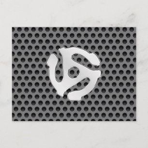 Carte Postale COOL Retro Vintage Silver Chrome Comme 45 espacer