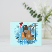 Carte Postale Cool Retro Vintages Birds (Debout devant)