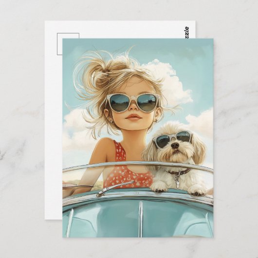 Carte Postale Cool Ride avec meilleur ami (Devant / Derrière)