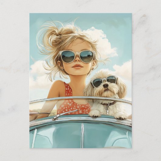 Carte Postale Cool Ride avec meilleur ami (Devant)