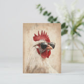 Carte Postale Cool Rooster dans lunettes de soleil Illustration (Debout devant)