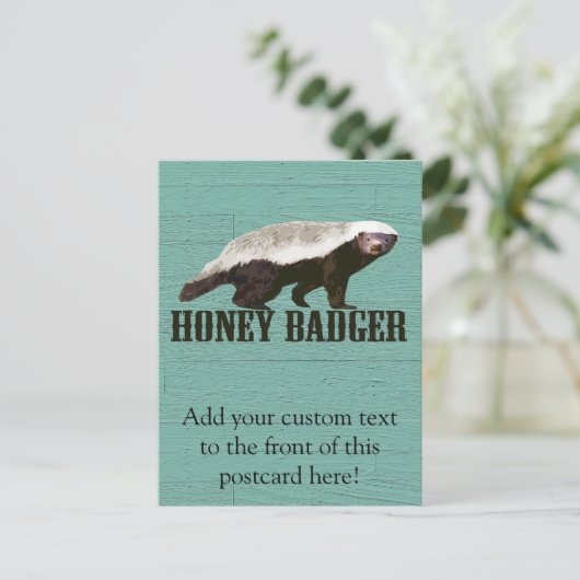 Carte Postale Cool Rustic Honey Badger (Debout devant)