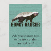 Carte Postale Cool Rustic Honey Badger (Devant)