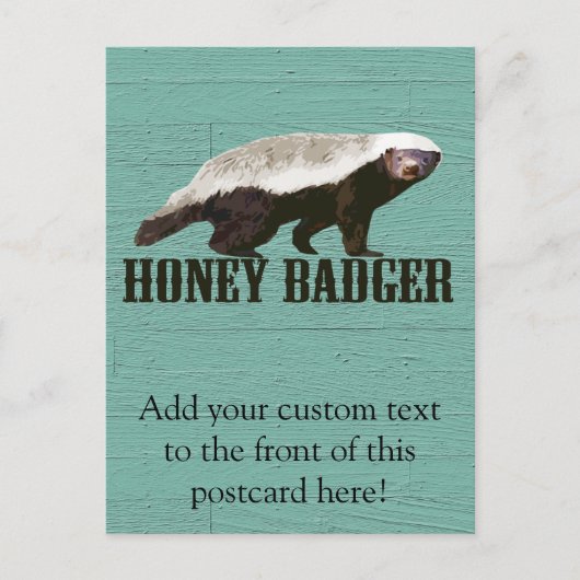 Carte Postale Cool Rustic Honey Badger (Devant)