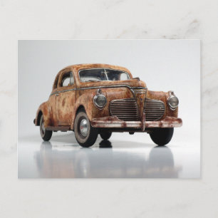 Carte Postale Cool Rusty Vieux Vintage Grange Trouver une voitur