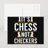 Carte Postale cool ses échecs pas checkers chèques joueurs cadea (Devant / Derrière)