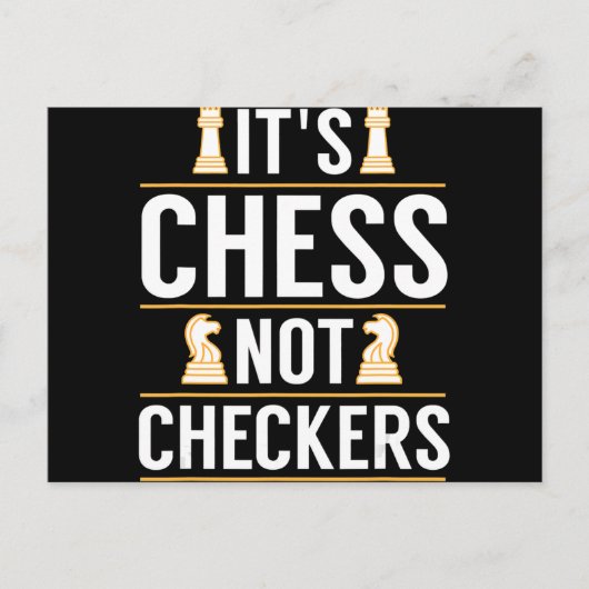 Carte Postale cool ses échecs pas checkers chèques joueurs cadea (Devant)