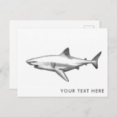Carte postale cool Shark (Devant / Derrière)