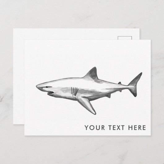 Carte postale cool Shark (Devant / Derrière)
