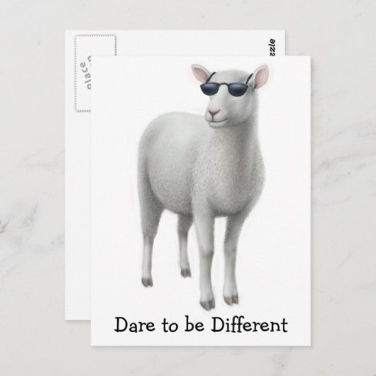 Carte postale cool Sheep (Devant / Derrière)