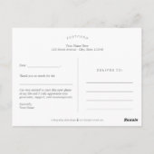 Carte Postale Cool simple Editable couleur Merci de graduation d (Dos)