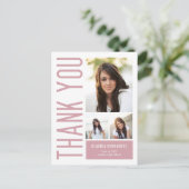 Carte Postale Cool simple Editable Couleur Merci de graduation P (Debout devant)