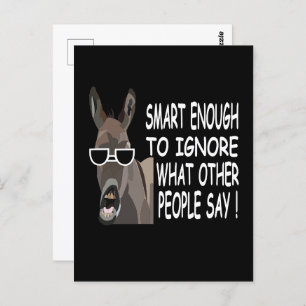 Carte Postale Cool Smart Donkey