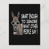 Carte Postale Cool Smart Donkey (Devant)