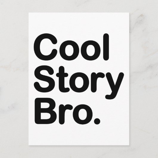 Carte Postale Cool Story Bro (Devant)