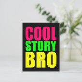 Carte Postale Cool Story Bro dans le style néon (Debout devant)