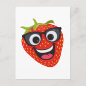 Carte Postale Cool Strawberry Character – Fun Kawaii Fruit Art (Devant)