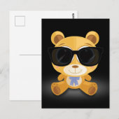 Carte Postale Cool Teddy Bear (Devant / Derrière)