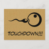Carte postale cool Touchdown grossesse (Devant)