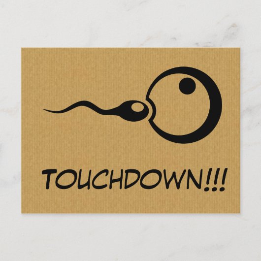 Carte postale cool Touchdown grossesse (Devant)