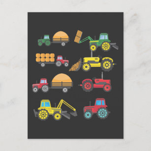 Carte Postale Cool Tracteur Dessin Agritourisme agricole