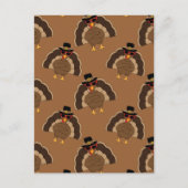 Carte Postale Cool Turquie Thanksgiving fun brown motif (Devant)