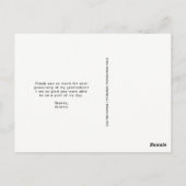 Carte Postale Cool Typographie Merci de graduation avec photo (Dos)