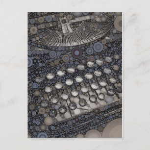 Carte Postale Cool Vintage machine à écrire Design moderne Pop A