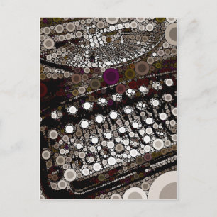 Carte Postale Cool Vintage machine à écrire Design moderne Pop A