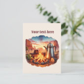Carte Postale Cool Western Bonfire ajouter un message (Debout devant)