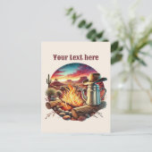 Carte Postale Cool Western campfire ajouter un message (Debout devant)