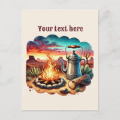 Carte Postale Cool Western campfire ajouter un message (Devant)