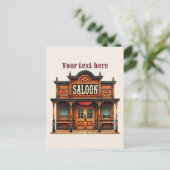 Carte Postale Cool Western Saloon ajouter un message (Debout devant)