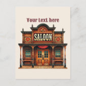 Carte Postale Cool Western Saloon ajouter un message (Devant)