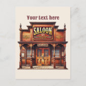 Carte Postale Cool Western Saloon ajouter un message (Devant)